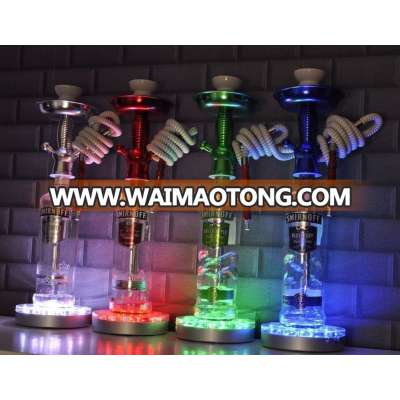 Multi-color Superior Quality 6inch Led Tall Glass Shisha Hookah For Decorations