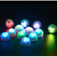 Super Bright 3LEDs Submersible LED Light CR2032 Batteries Operated Waterproof LED Tea Lights Candle for Centerpiece Vase Floral