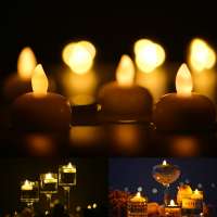 Flameless Floating Candles, Warm White Led Flickering Tealight Candles in Bulk, Decor for Wedding, Party, Centerpiece, Pool