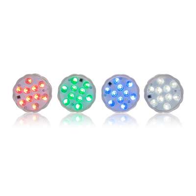 New Product 10 led Light RGB Battery LED Submersible Light Base for Wedding Party Events Decor