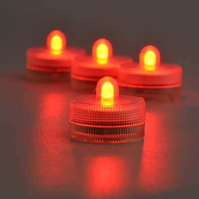 LED Submersible Lights CR2032 Battery Operated Waterproof LED Candle Tea Lights 11 Colors for Options for Wedding Party Events