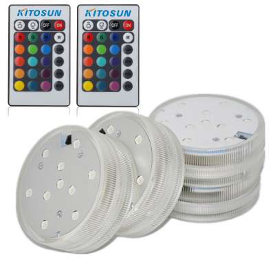 10 LED Multi-color Remote Controlled Led Glass Shisha Light For Halloween Party Decoration